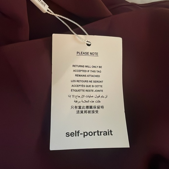 NWT Self Portrait Iris Crepe Mini Dress - Picture 6 of 6